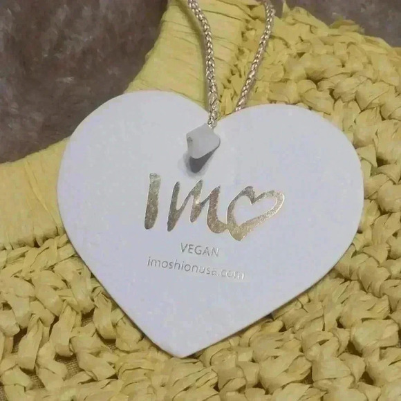 NWT IMO Vegan Natural Crochet Handbag Butter Yellow - Picture 3 of 6